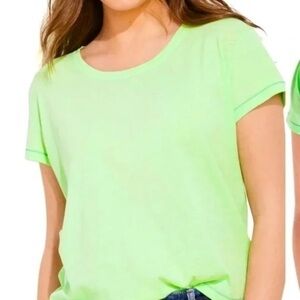 NWOT Sundry Bright Green Scoop Neck Short Sleeve Tee 0